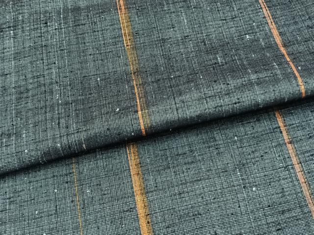 平和屋着物▽上質な紬 単衣 縞 正絹 逸品 AAAW1621fy