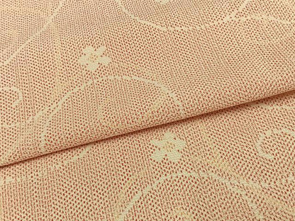 平和屋着物▽お召　単衣　花唐草文　正絹　逸品　AAAW1622fy