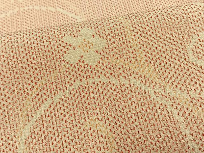 平和屋着物▽お召　単衣　花唐草文　正絹　逸品　AAAW1622fy