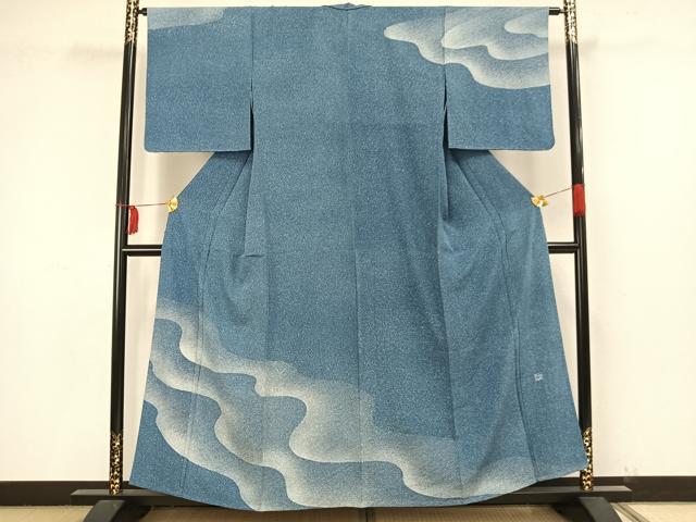 平和屋着物▽訪問着 単衣 作家物 流水文 正絹 逸品 未使用 AAAW1623fy