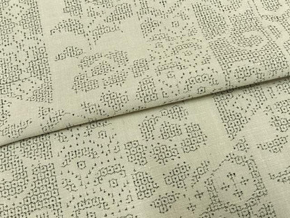 平和屋着物▽結城紬 単衣 100亀甲 草花文 正絹 逸品 AAAW1626fy