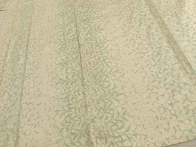 平和屋着物▽上質な紬 単衣 草花間道 正絹 逸品 AAAW1629fy