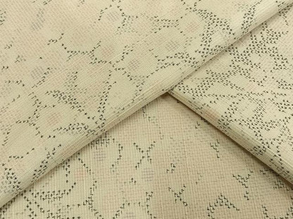 平和屋着物▽上質な紬 単衣 草花間道 正絹 逸品 AAAW1629fy