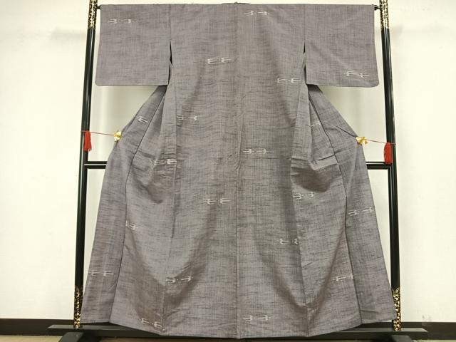平和屋着物▽上質な紬 単衣 飛鳥文 正絹 逸品 AAAW1631fy