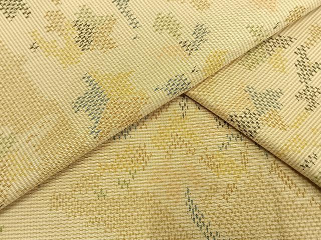 平和屋着物▽上質な紬 単衣 風景文 正絹 逸品 AAAW1633fy