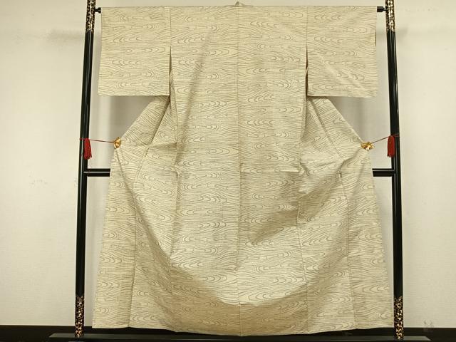 平和屋着物▽本場大島紬 単衣 7マルキ 渦巻文 正絹 逸品 AAAW1635fy