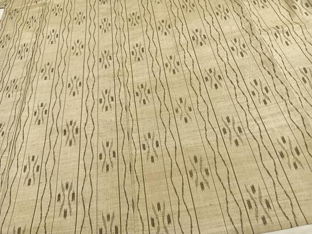 平和屋着物▽上質な紬　単衣　立涌文　正絹　逸品　AAAW1640fy