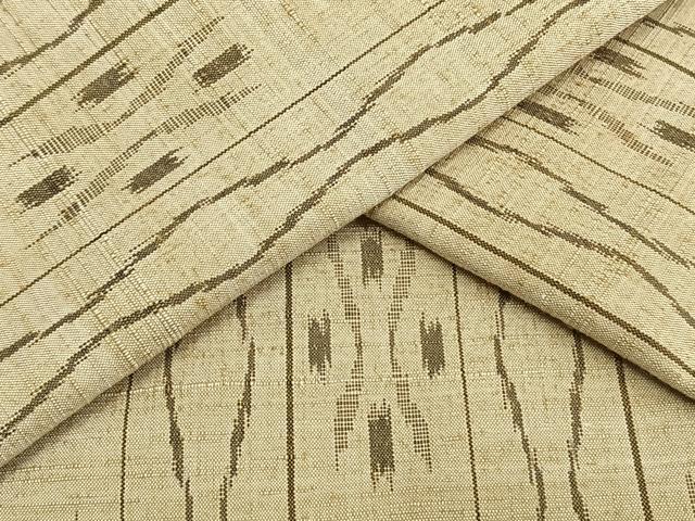 平和屋着物▽上質な紬　単衣　立涌文　正絹　逸品　AAAW1640fy