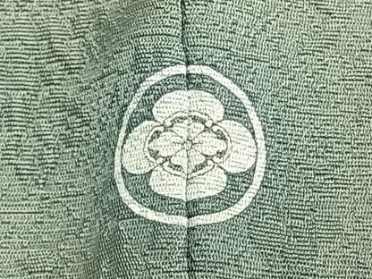 平和屋着物▽茶の湯漆 利休彩夢 色無地 単衣 草花地紋 湊鼠色 正絹 逸品 AAAW1642fy