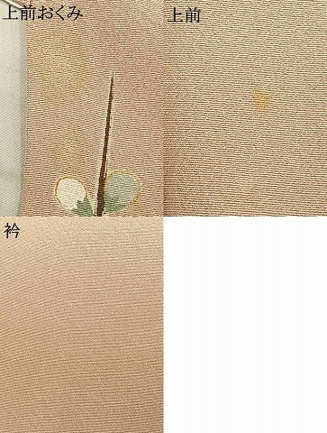 平和屋着物▽訪問着 単衣 地紙花文 金彩 正絹 逸品 AAAW1673fy