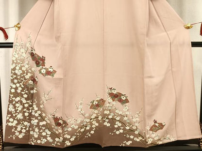 平和屋着物▽訪問着 単衣 地紙花文 金彩 正絹 逸品 AAAW1673fy