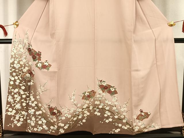 平和屋着物▽訪問着 単衣 地紙花文 金彩 正絹 逸品 AAAW1673fy