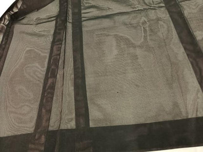 平和屋着物▽羽織 スリーシーズン 春夏秋 塵除け 紗 黒鳶色 正絹 逸品 AAAW1690fy