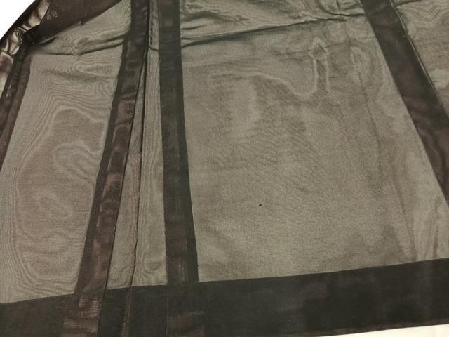 平和屋着物▽羽織 スリーシーズン 春夏秋 塵除け 紗 黒鳶色 正絹 逸品 AAAW1690fy