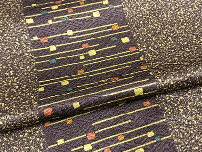 平和屋着物▽上質な小紋 単衣 間道 正絹 逸品 AAAW1704fy
