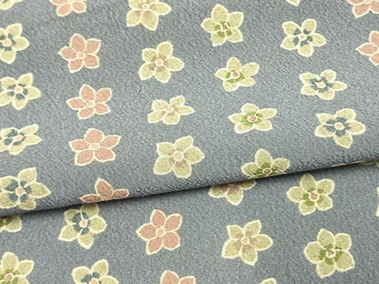 平和屋着物▽小紋 単衣 花づくし 洗える着物 AAAW1717fy