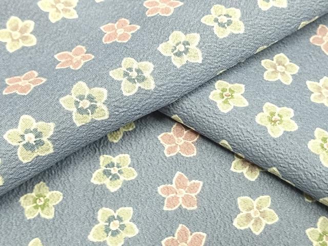 平和屋着物▽小紋 単衣 花づくし 洗える着物 AAAW1717fy