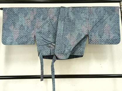 平和屋着物▽紬 単衣 二部式 花織 花づくし 正絹 逸品 未使用 AAAW1720fy