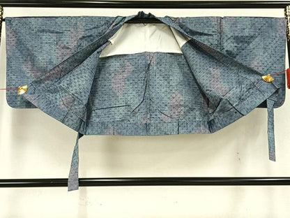 平和屋着物▽紬 単衣 二部式 花織 花づくし 正絹 逸品 未使用 AAAW1720fy