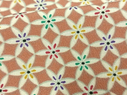 平和屋着物▽小紋 単衣 花づくし 洗える着物 AAAW1724fy