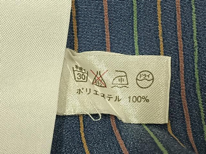平和屋着物▽小紋 単衣 縞 洗える着物 AAAW1725fy