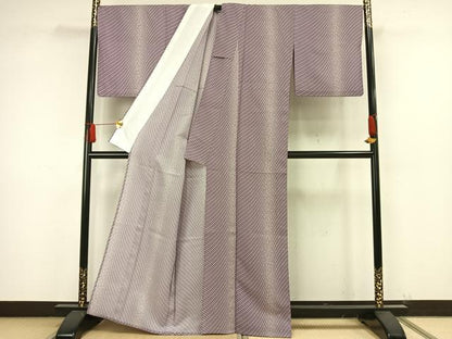 平和屋着物▽小紋　単衣　幾何学文様　洗える着物　AAAW1727fy
