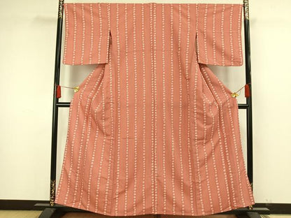 平和屋着物▽小紋 単衣 花間道 洗える着物 AAAW1728fy