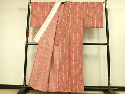 平和屋着物▽小紋 単衣 花間道 洗える着物 AAAW1728fy