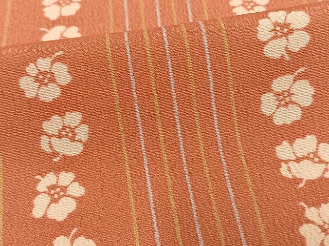 平和屋着物▽小紋 単衣 花間道 洗える着物 AAAW1728fy