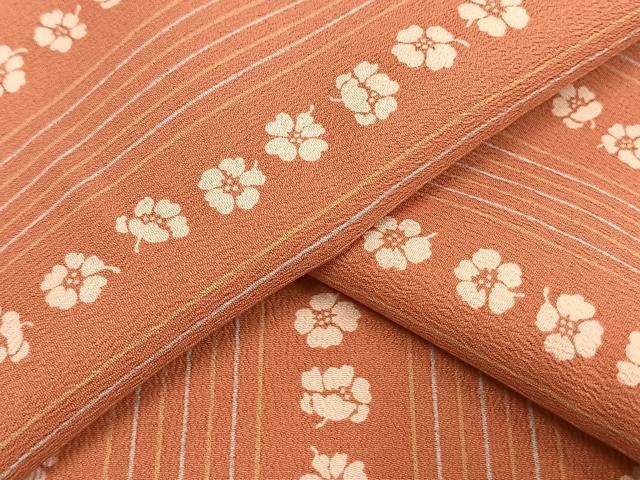 平和屋着物▽小紋 単衣 花間道 洗える着物 AAAW1728fy