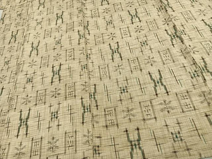 平和屋着物▽上質な紬 単衣 琉球絣文様 正絹 逸品 AAAW1732fy