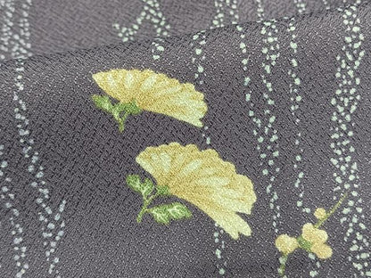 平和屋着物▽小紋 単衣 草花文 洗える着物 AAAW1737fy