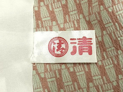 平和屋着物▽小紋 単衣 幾何学文様 洗える着物 AAAW1739fy