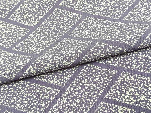平和屋着物▽小紋　単衣　檜垣文　洗える着物　AAAW1741fy