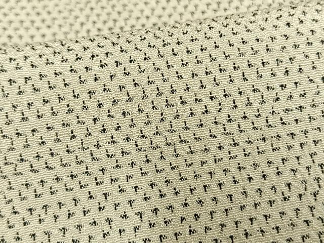 平和屋着物▽本塩沢　単衣　蚊絣　正絹　逸品　AAAW1743fy