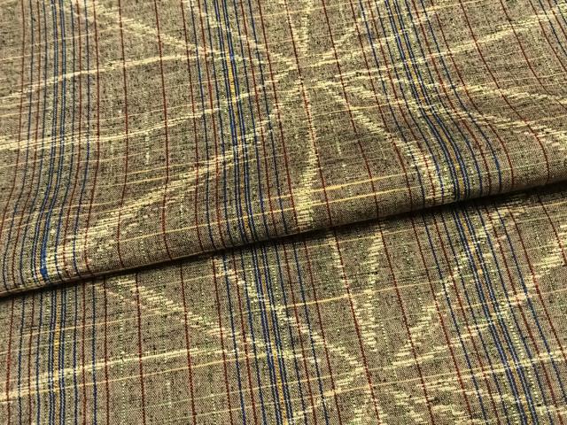 平和屋着物▽上質な紬　単衣　舞花文　正絹　逸品　AAAW1744fy