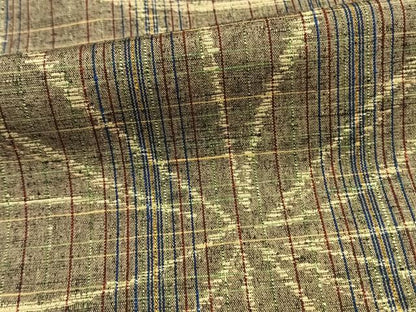 平和屋着物▽上質な紬　単衣　舞花文　正絹　逸品　AAAW1744fy