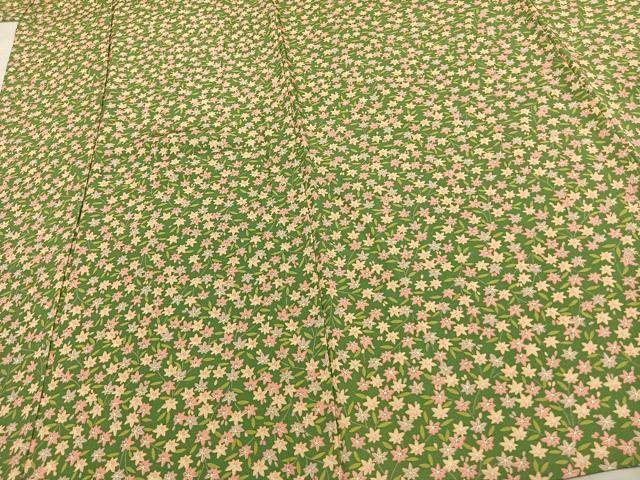 平和屋着物▽上質な小紋　単衣　草花文　正絹　逸品　AAAW1745fy
