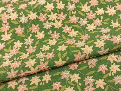 平和屋着物▽上質な小紋　単衣　草花文　正絹　逸品　AAAW1745fy