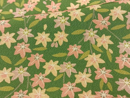 平和屋着物▽上質な小紋　単衣　草花文　正絹　逸品　AAAW1745fy
