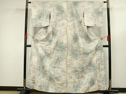 平和屋着物▽上質な小紋 単衣 風景文 暈し染め 正絹 逸品 AAAW1754fy