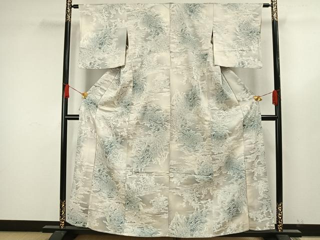 平和屋着物▽上質な小紋 単衣 風景文 暈し染め 正絹 逸品 AAAW1754fy