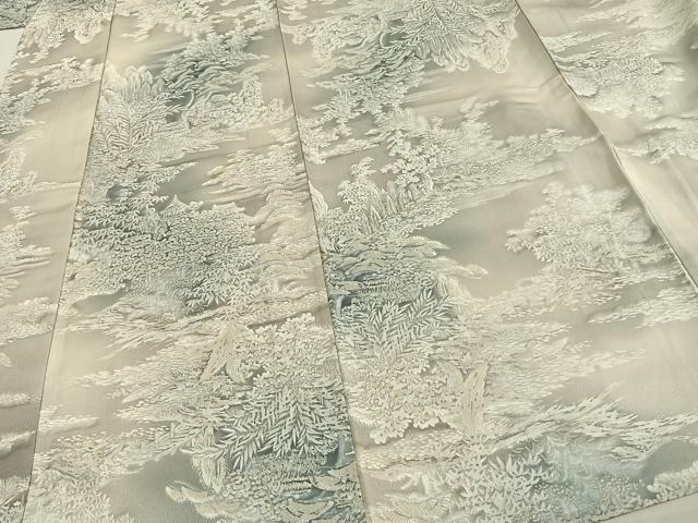 平和屋着物▽上質な小紋 単衣 風景文 暈し染め 正絹 逸品 AAAW1754fy