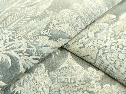 平和屋着物▽上質な小紋 単衣 風景文 暈し染め 正絹 逸品 AAAW1754fy