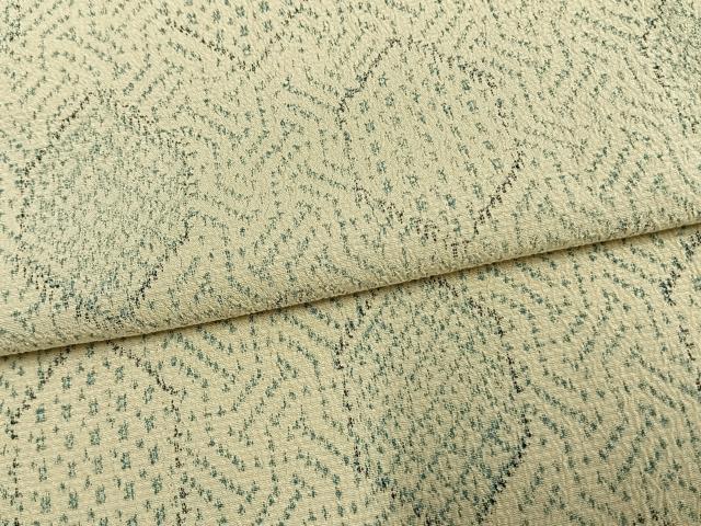 平和屋着物▽本塩沢　単衣　亀甲文様　正絹　逸品　未使用　AAAW1755fy