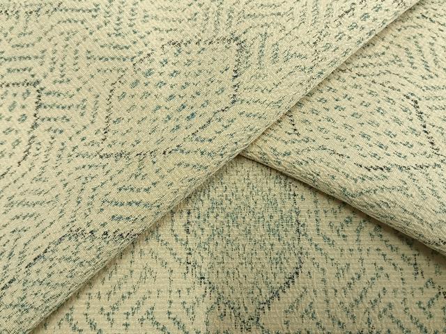 平和屋着物▽本塩沢　単衣　亀甲文様　正絹　逸品　未使用　AAAW1755fy