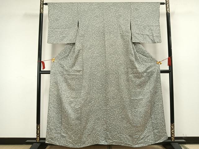 平和屋着物▽上質な小紋 単衣 木漏れ松葉文 正絹 逸品 AAAW1757fy