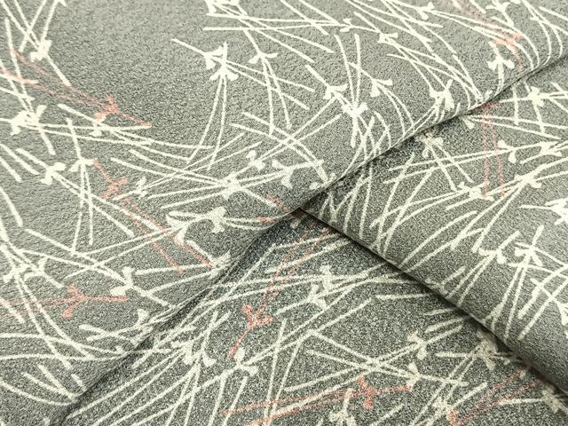 平和屋着物▽上質な小紋 単衣 木漏れ松葉文 正絹 逸品 AAAW1757fy