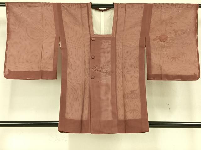 平和屋着物▽道行コート スリーシーズン 春夏秋 塵除け 紗袷 紗×紗 草花文 金彩 正絹 逸品 AAAW1760fy