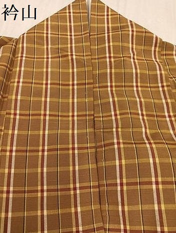 平和屋着物●上質な紬 格子 正絹 逸品 AAAW1803ph